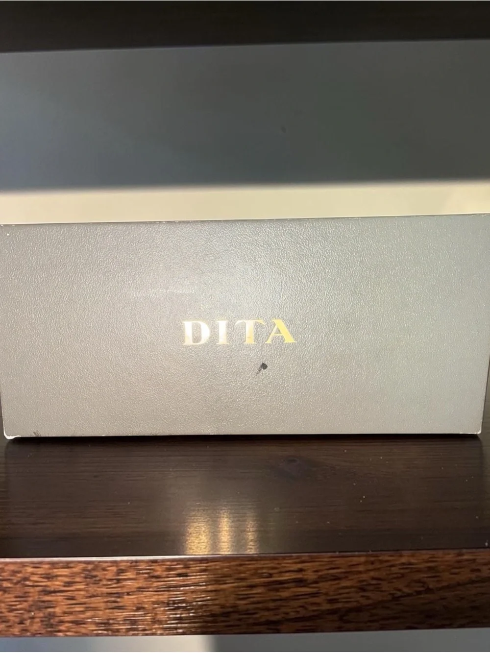 $735 DITA RHYTHM SOFT SQUARE CAT EYE INFLUENCED BLACK & GOLD EYEGLASSES FRAMES